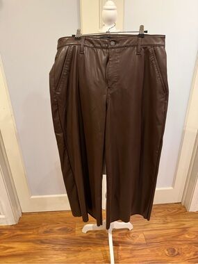 Banana Republic Dark Brown Faux Leather Chinos